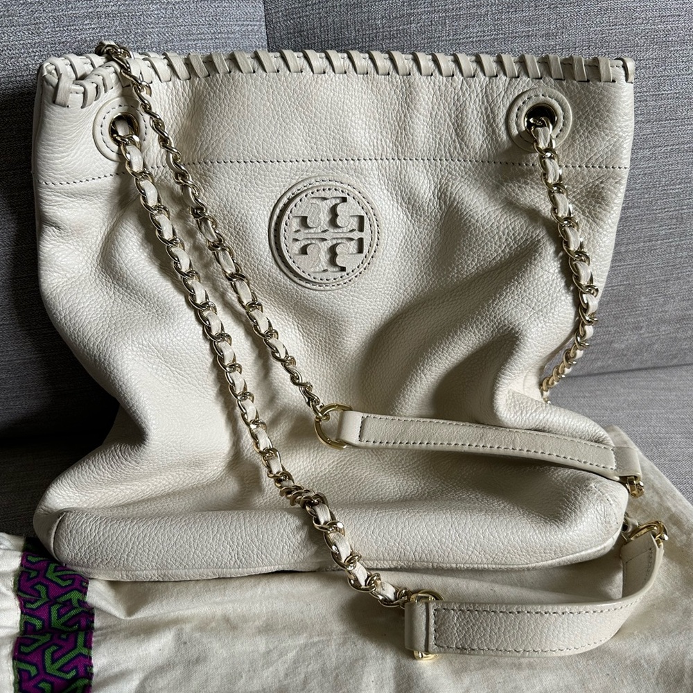 Tory Burch Cream Shoulder Bag